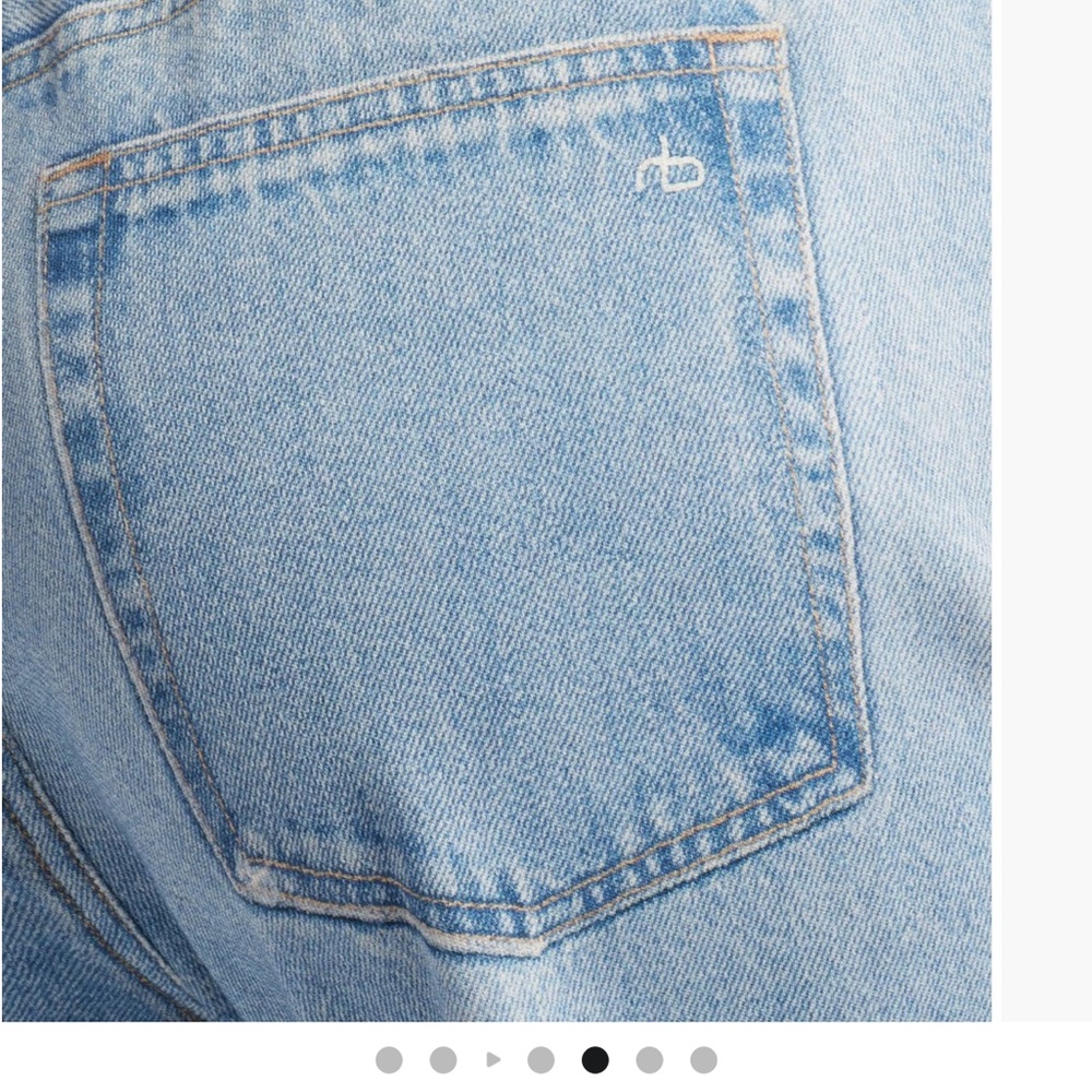rag & bone Women's Miramar Straight Leg Jeans - Blue - Picture 9 of 9